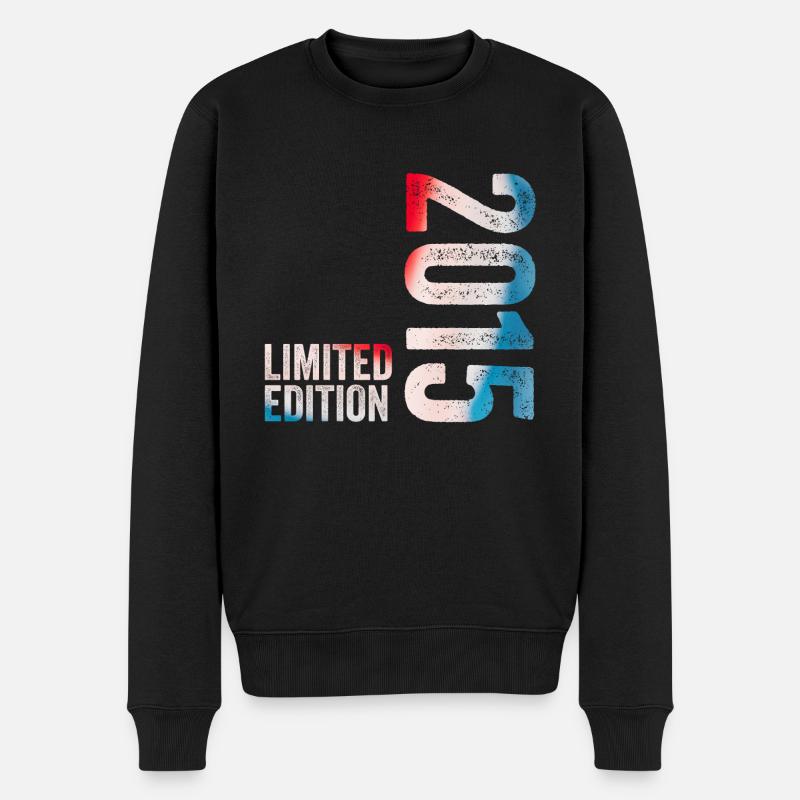 2015 Limited Edition Geburtstagsgeschenk 2015 - Männer Premium Bio Pullover - Schwarz