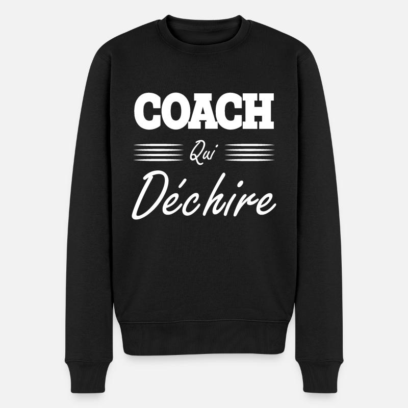 Coach Qui Déchire - Pull Premium bio Homme - noir