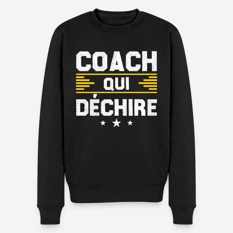 Coach Qui Déchire - Pull Premium bio Homme - noir