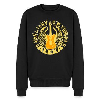 Gitarre Alexa - Männer Premium Bio Pullover - Schwarz - Vorne - Nico (187cm)