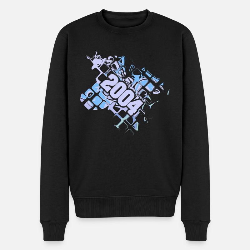 Nerd 2004 - Männer Premium Bio Pullover - Schwarz