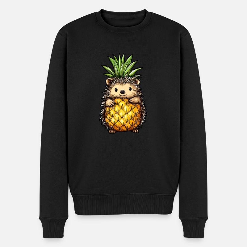 Hérisson ananas - Pull Premium bio Homme - noir