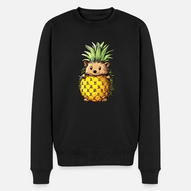 Hérisson ananas - Pull Premium bio Homme - noir