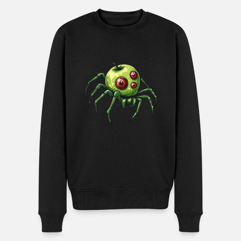Apfelspinne Apfel Spinne - Männer Premium Bio Pullover - Schwarz