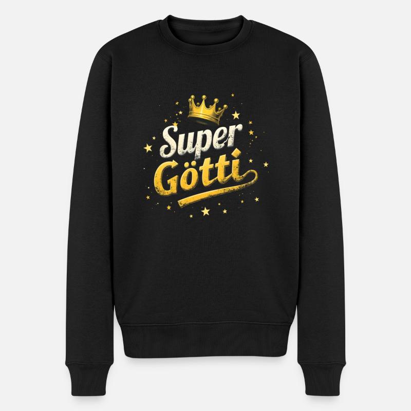 Firmgötti Taufgötti Götti - Männer Premium Bio Pullover - Schwarz