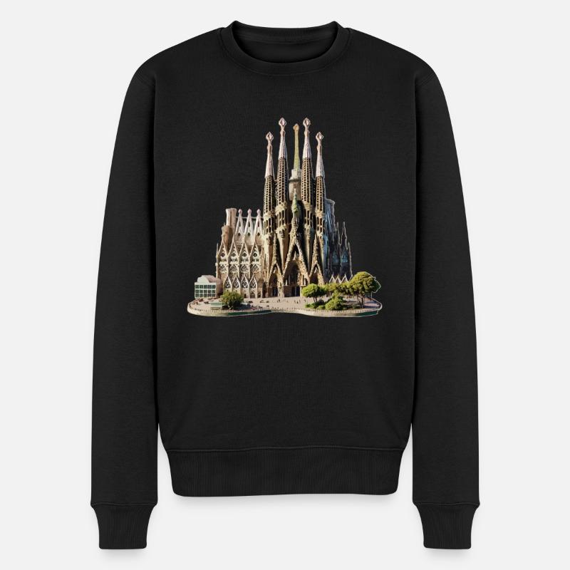 Sagrada Familia - Pull Premium bio Homme - noir