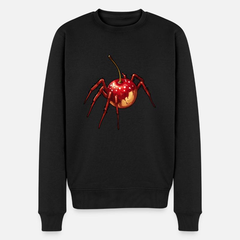 Araignée cerise Araignée cerise - Pull Premium bio Homme - noir