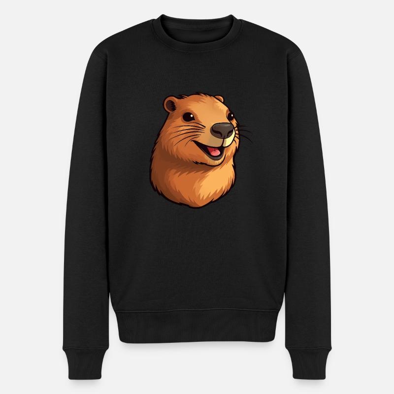 Capibara - Pull Premium bio Homme - noir