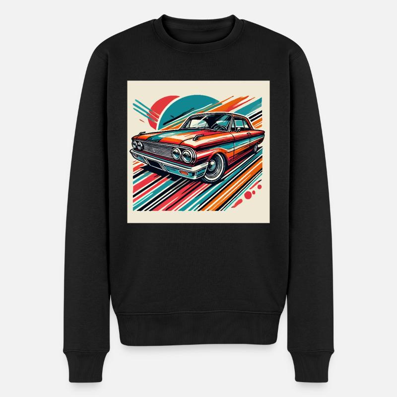 Retro-Oldtimer - Männer Premium Bio Pullover - Schwarz