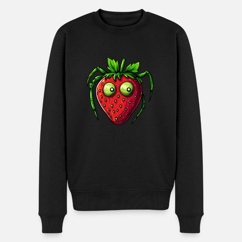 araignée fraise araignée fraise - Pull Premium bio Homme - noir