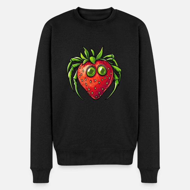 araignée fraise araignée fraise - Pull Premium bio Homme - noir
