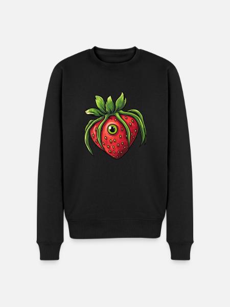Erdbeerspinne Erdbeere Spinne - Männer Premium Bio Pullover - Schwarz