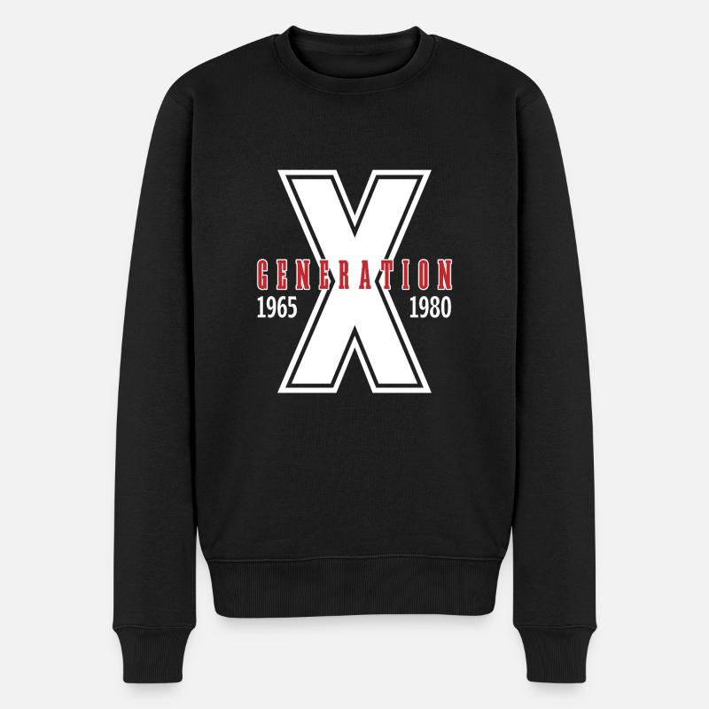 Generation X 1965-1980 - Männer Premium Bio Pullover - Schwarz