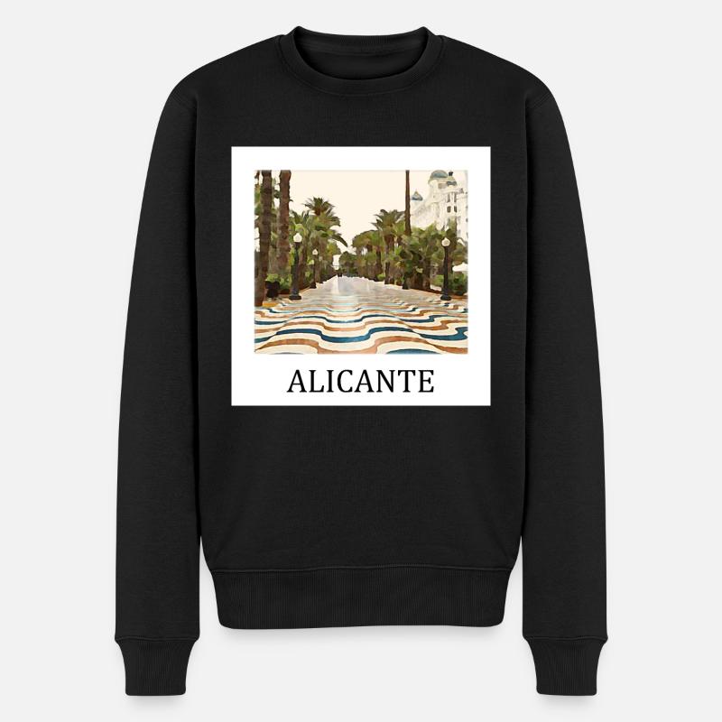 Alicante - Männer Premium Bio Pullover - Schwarz