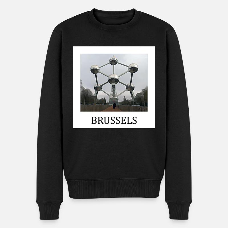 Atomium de Bruxelles - Pull Premium bio Homme - noir