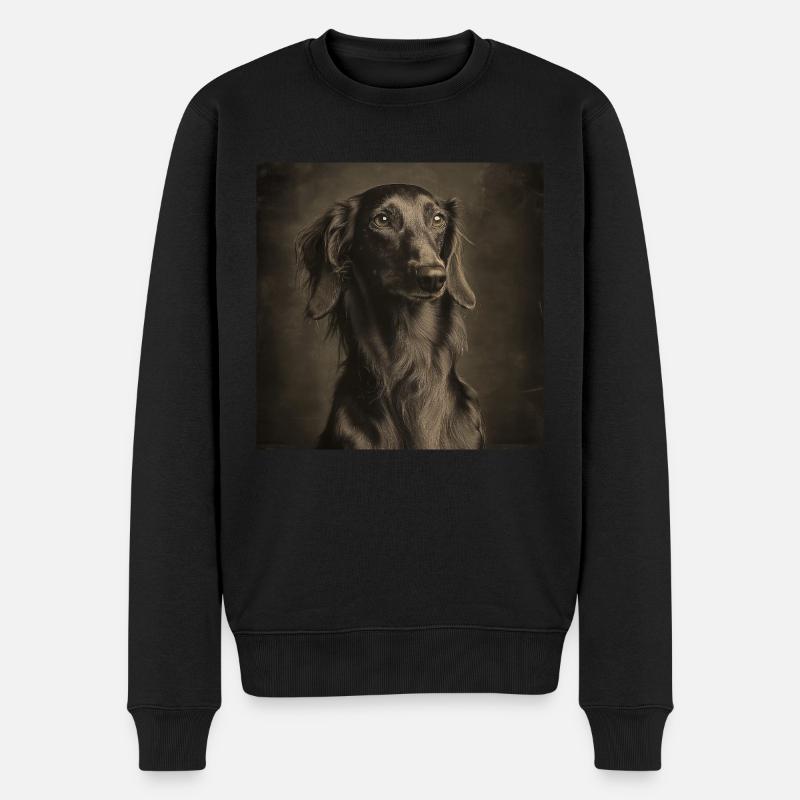 Black Animals - Dog - Männer Premium Bio Pullover - Schwarz