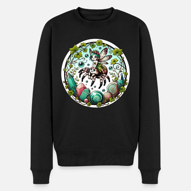 Fée araignée mignonne - Pull Premium bio Homme - noir