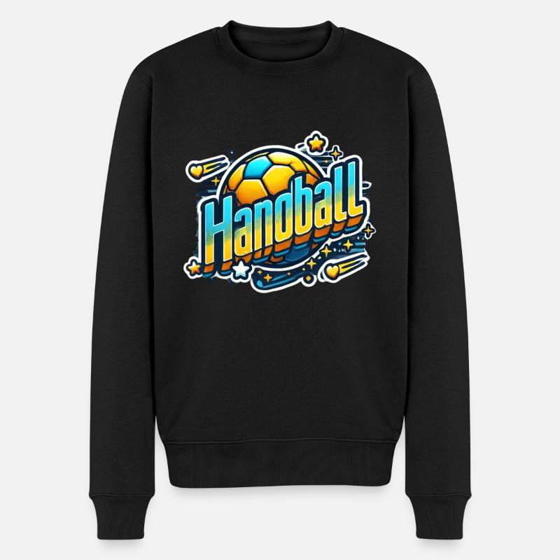 Un design de handball cool pour les joueurs de handball - Pull Premium bio Homme - noir