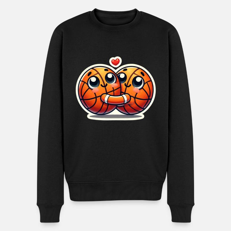 Basketball - Männer Premium Bio Pullover - Schwarz