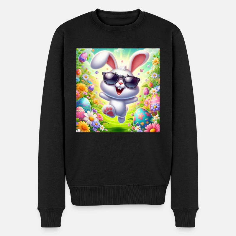 Happy Easter Bunny - Men's Premium Organic Jumper - black