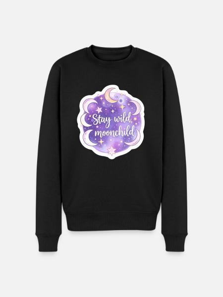 Mystical Moonchild Celestial Boho Astrology - Men's Premium Organic Jumper - black