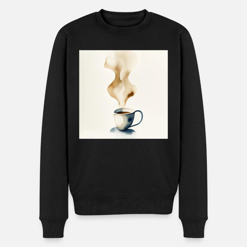Kaffeetasse - Männer Premium Bio Pullover - Schwarz
