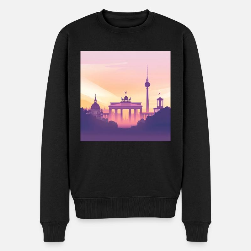 Berlin - Männer Premium Bio Pullover - Schwarz