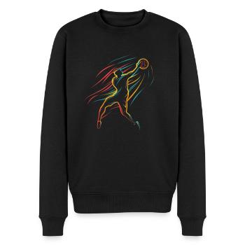 Conception du handball - Pull Premium bio Homme - noir - Devant - Nico (187cm)