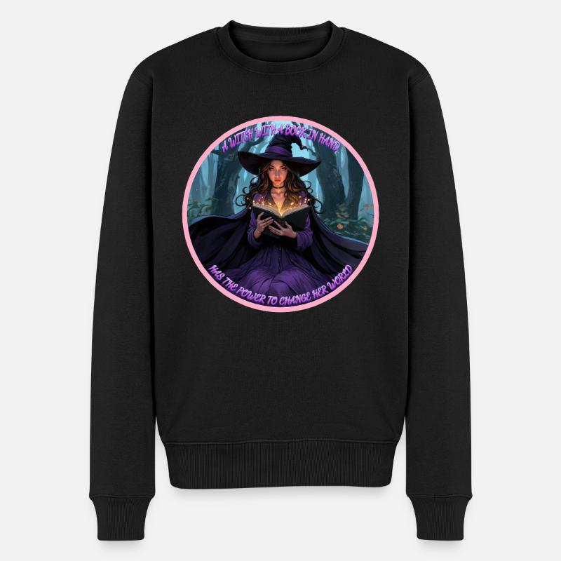 Sorcière lectrice - Pull Premium bio Homme - noir