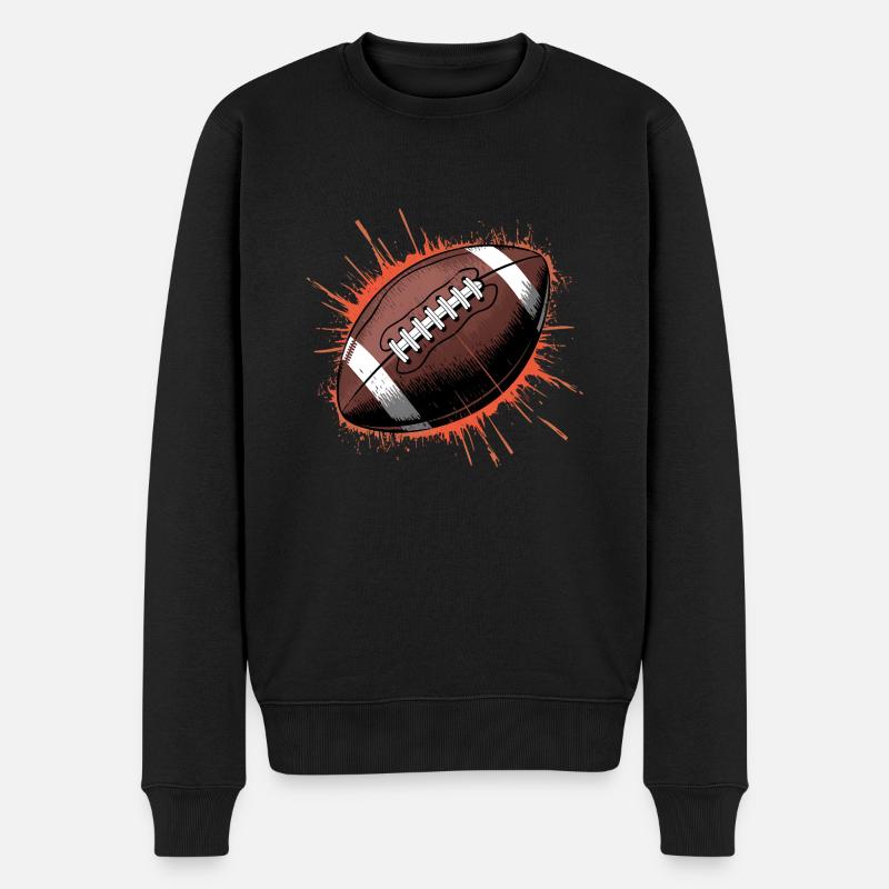 Fußball - Männer Premium Bio Pullover - Schwarz