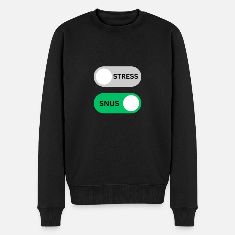 SNUS on off - Männer Premium Bio Pullover - Schwarz