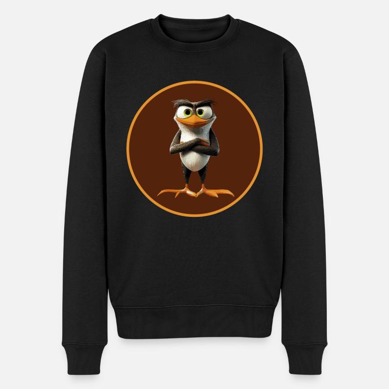 Frosch - Männer Premium Bio Pullover - Schwarz