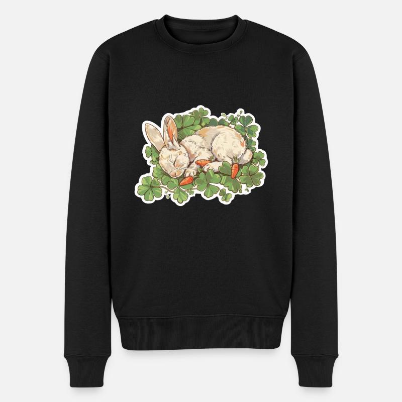 Sleeping Bunny Easter - Men's Premium Organic Jumper - black