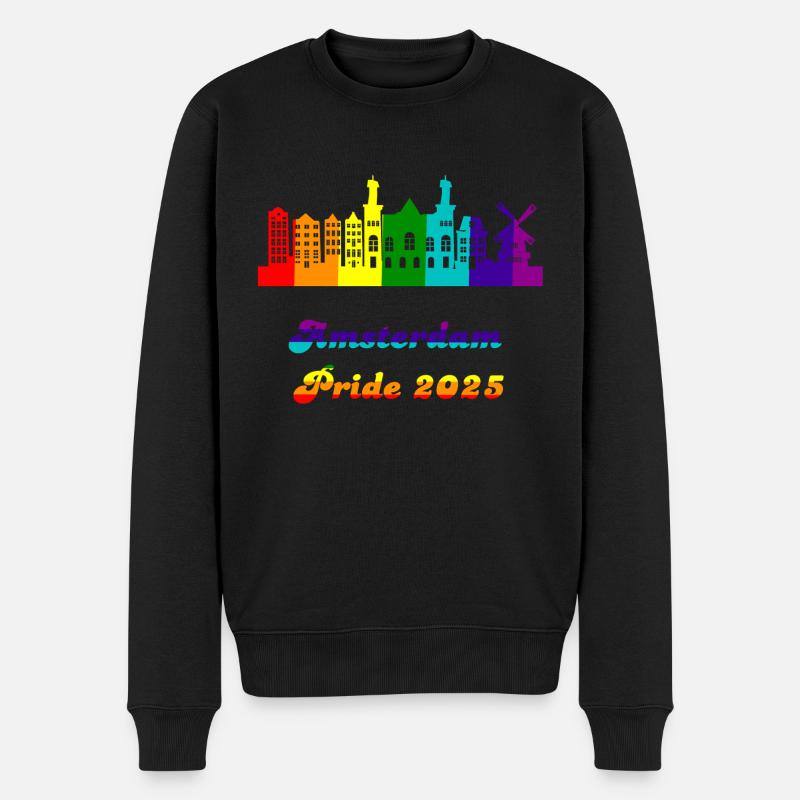 Pride 2025 Amsterdam - Pull Premium bio Homme - noir