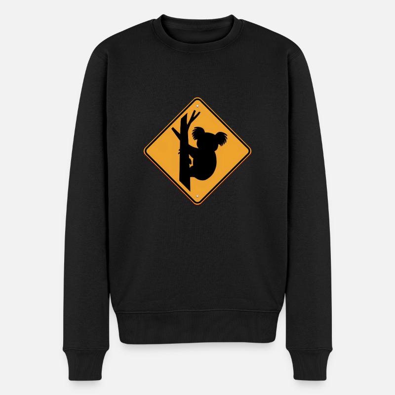 Koala - Männer Premium Bio Pullover - Schwarz