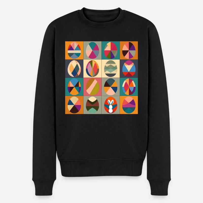 Ostereier Design No.12 - Männer Premium Bio Pullover - Schwarz