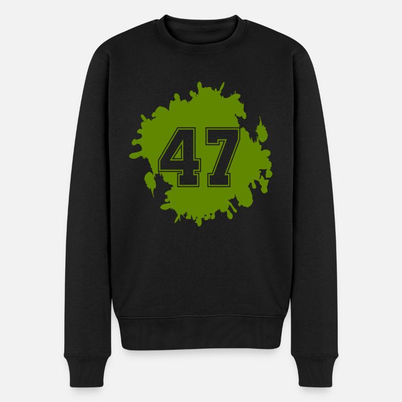 klecks 47 - Männer Premium Bio Pullover - Schwarz