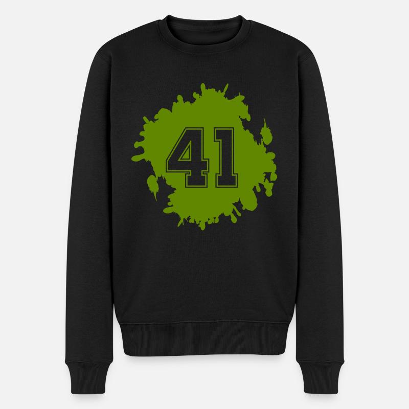 klecks 41 - Männer Premium Bio Pullover - Schwarz