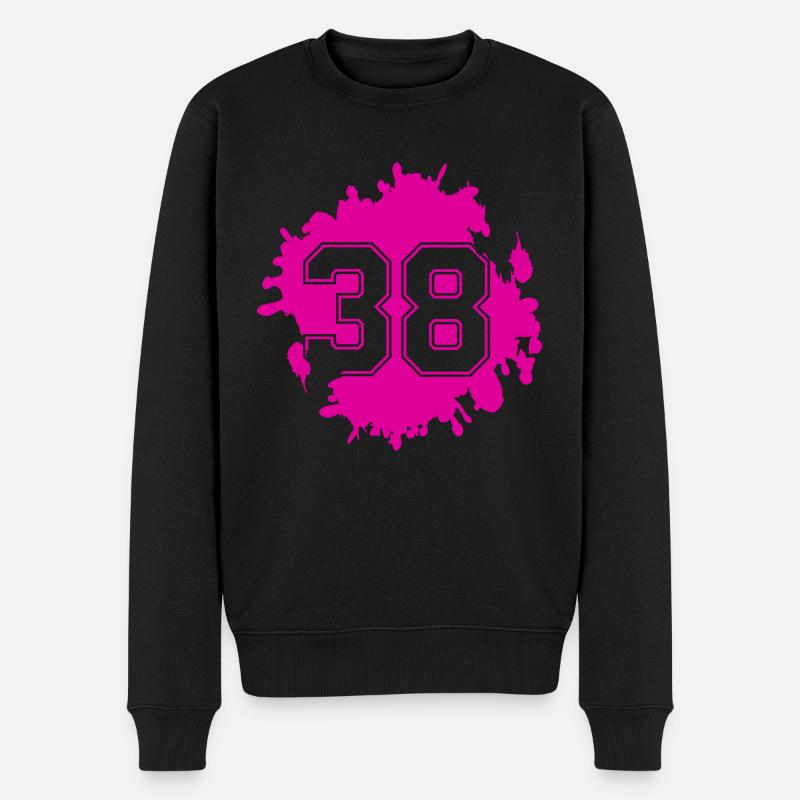 klecks 38 - Männer Premium Bio Pullover - Schwarz