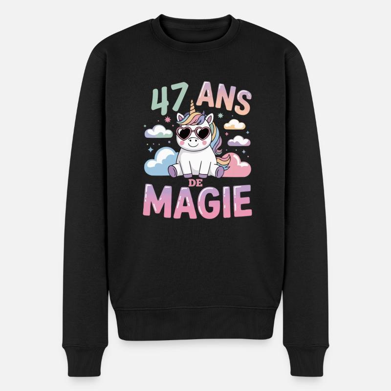 47 ans de magie - Pull Premium bio Homme - noir