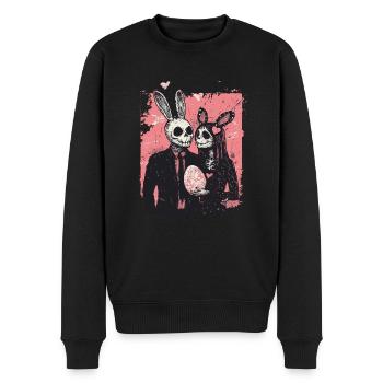 Couple de Pâques effrayant - Pull Premium bio Homme - noir - Devant - Nico (187cm)