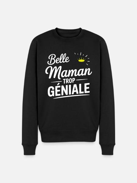 Schöne Mutter zu toll - Männer Premium Bio Pullover - Schwarz