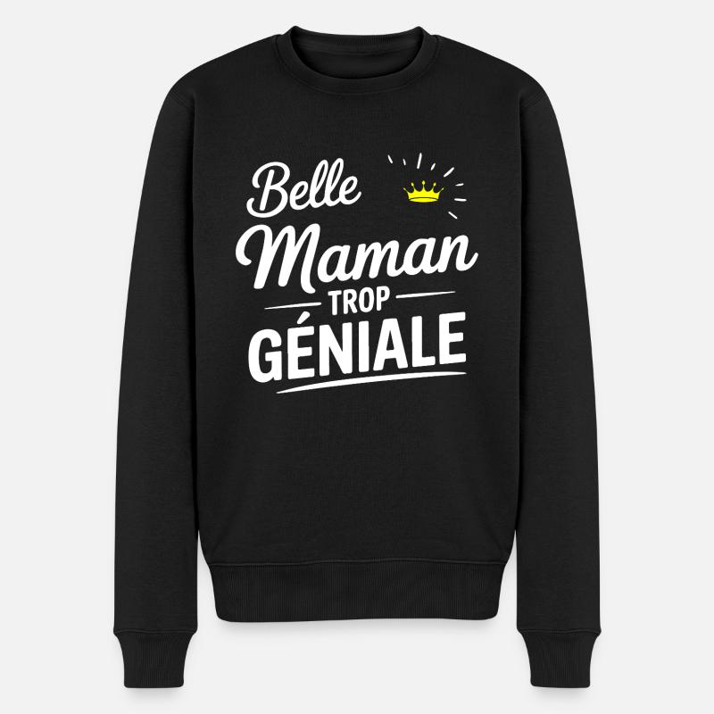 Schöne Mutter zu toll - Männer Premium Bio Pullover - Schwarz