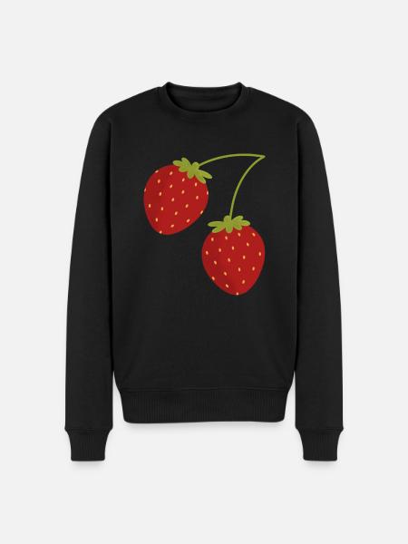 Strawberries - Men's Premium Organic Jumper - black