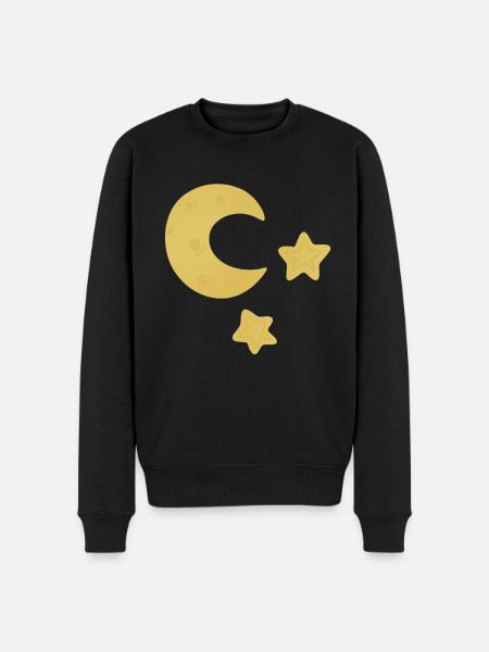 Lune et étoiles - Pull Premium bio Homme - noir