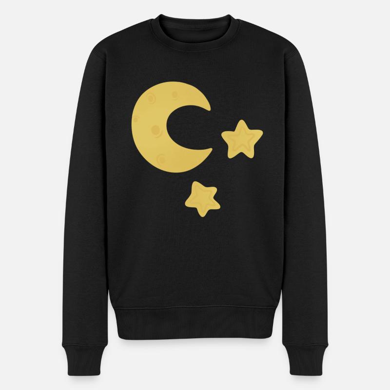 Lune et étoiles - Pull Premium bio Homme - noir