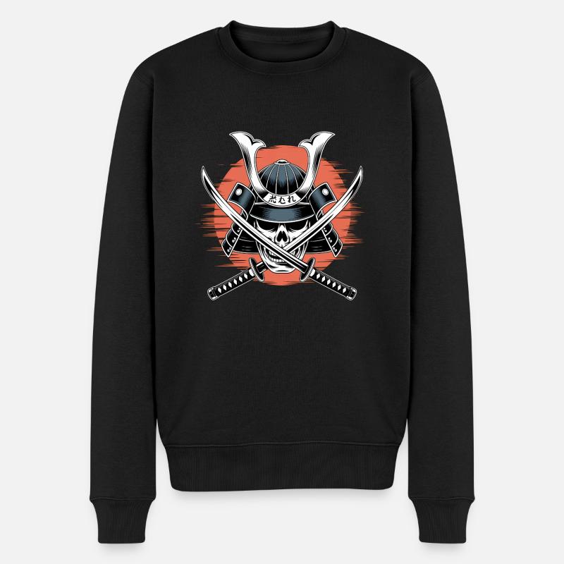 Guerrier samouraï japonais - Pull Premium bio Homme - noir