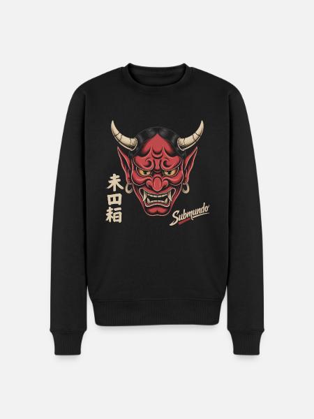 Japanese mask - Men's Premium Organic Jumper - black
