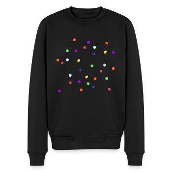 Confettis, pluie de confettis, qu’il pleuve des confettis. - Pull Premium bio Homme - noir - Devant - Nico (187cm)