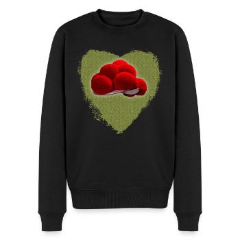 Mein Herz schlägt für den Schwarzwald - Männer Premium Bio Pullover - Schwarz - Vorne - Nico (187cm)